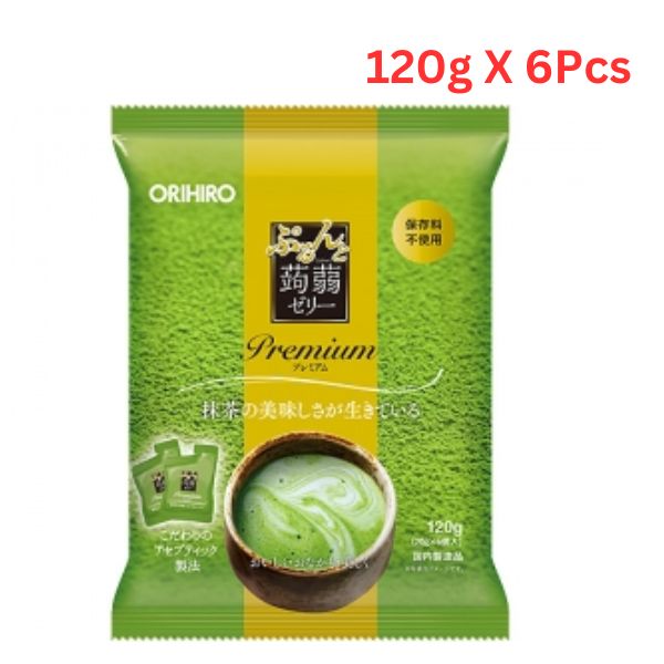 Orihiro Konjac Jelly Premium Matcha 120Gm (Pack of 6)