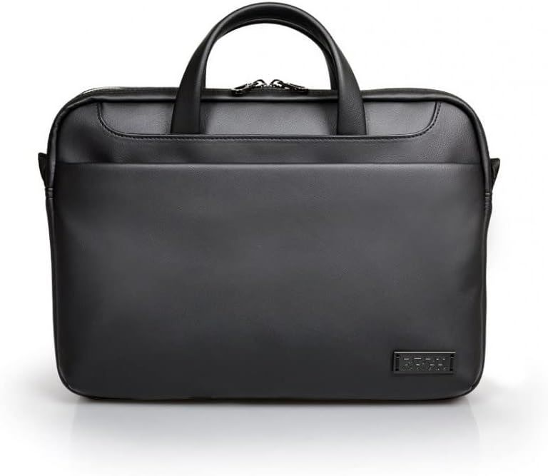 Port Designs Zurich Top Loading Padded Case Shoulder Bag for 14-15.6-Inch Laptops, Black - 110301