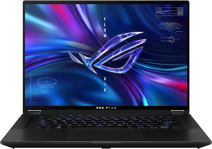 Asus ROG Flow X16 Gaming Laptop - 13th Gen, Intel Core i9-13900H, 16 inch WQXGA , 1TB SSD, 16GB RAM, 8GB NVIDIA GeForce RTX 4060 Graphics, Windows 11 Home, English & Arabic Keyboard, Off Black With Backpack & 2 Years Warranty - GV601VV-NL030W
