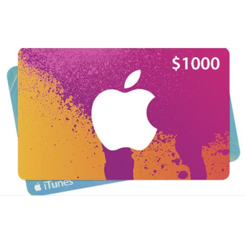 $1000 USA Apple iTunes Gift Card (Instant E-mail Delivery)