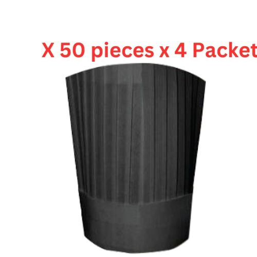 Hotpack Non Woven Chef Hat 11 Inch Black 50 Pieces - NWCHEFHAT11B