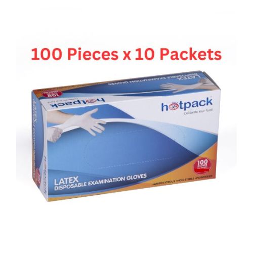 Hotpack Latex Gloves Large 100 Pieces - LGL