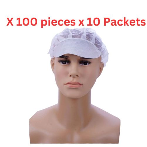 Hotpack Non Woven Peaked Cap White 100 Pieces - NPC