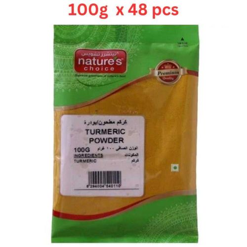 Natures Choice Turmeric Powder In Pouch, 100 gm Pack Of 48 (UAE Delivery Only)