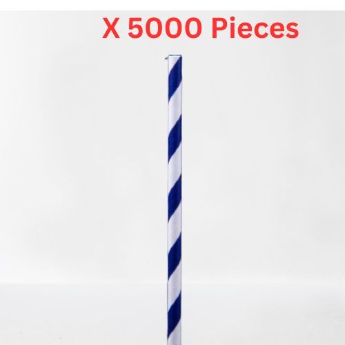 Hotpack 6 Mm Paper Straw Dark Blue 5000 Pieces- PAPERSTRBLU