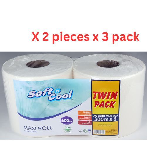 Hotpack Soft N Cool Twin Pack Maxi Roll 300 Meter 2 Pieces - PASNCMR1WTP