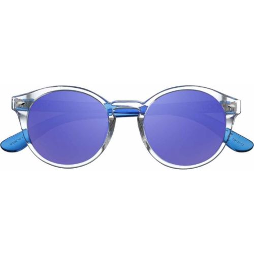 Zippo OB137-02 Round Shape Sunglasses For Men, 50 mm Size, Blue Transparent - 267000570