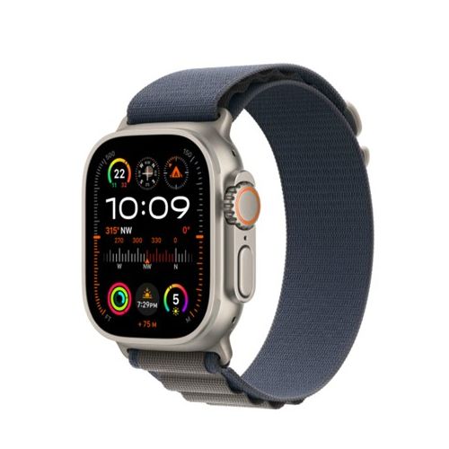 Apple Watch Ultra 2, 49mm, GPS + Cellular, Titanium Case with Blue Alpine Band