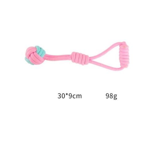 Pets Club Cotton Knot Pull Rope Dog Toy Pink