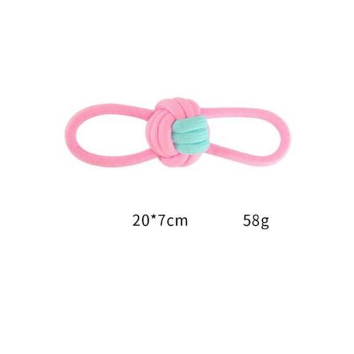 Pets Club Cotton Knot Dog Toy Pink