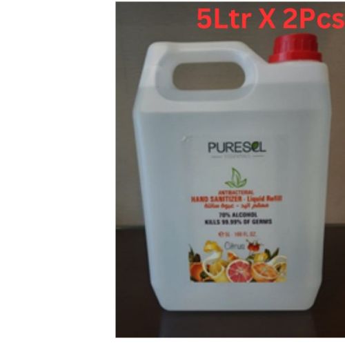 Puresel Hand Sanitizer Liquid Refill Citrus 5Ltr (Pack of 2)