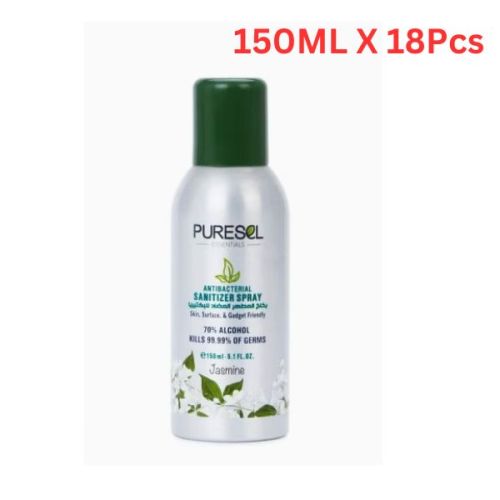 Puresel Spray Hand Sanitizer Jasmine 150ML (Pack of 18)