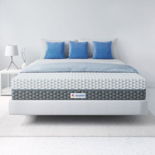 Sleepwell Dual Pro Profiled Foam, 100 Night Trial, Reversible California Queen Bed Size, Gentle And Firm Triple Layered Anti Sag Foam Mattress White 200L x 160W x 25H cm