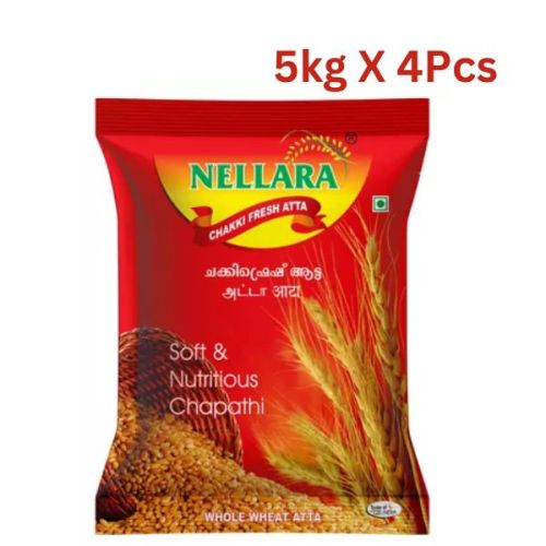 Nellara Chakki Fresh Atta 5Kg (Pack of 4)   