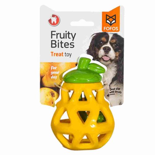 Fofos Fruity Bites Pear Treat Dispensing Dog Toy (Pack of 3)