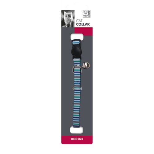 M-PETS Lines Cat Collar Blue (Pack of 7)
