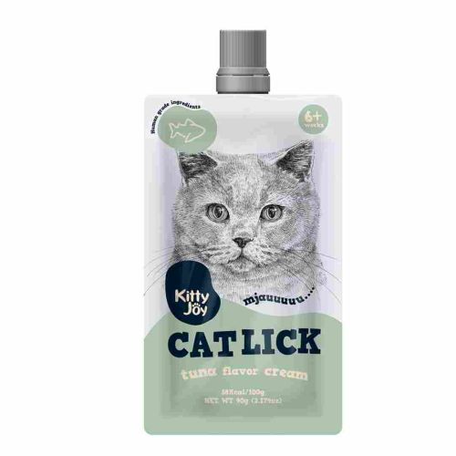 Kitty Joy Cat Lick Tuna Flavor Cream Cat Treats 90g (Pack of 8)