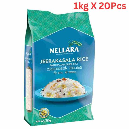 Nellara JeerakaSala Classic Rice 1kg  (Pack of 20)  