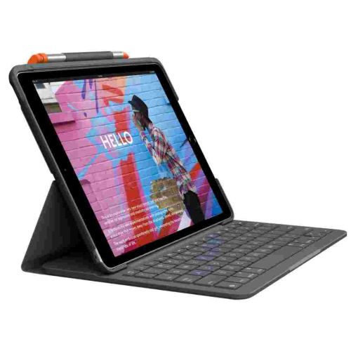 iPad Air (3rd Generation) Keyboard Case, Slim Folio with Integrated Wireless Keyboard graphite