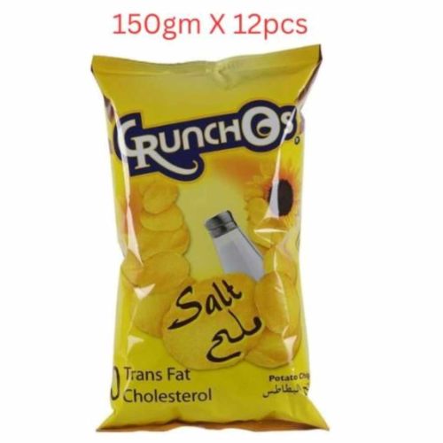 Crunchos Chips Salt, 150g - Carton of 12 Packs