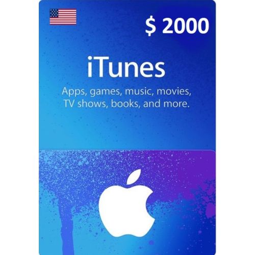 $2000 USA Apple iTunes Card (Instant E-mail Delivery)