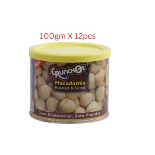 Crunchos Macadamia Salted 100g - Carton of 12 Packs