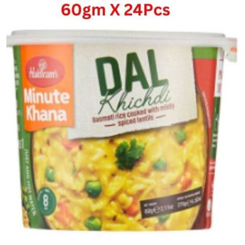 Haldirams Instant Bowl Dal Khichdi, 60 Gm Pack Of 24 (UAE Delivery Only)