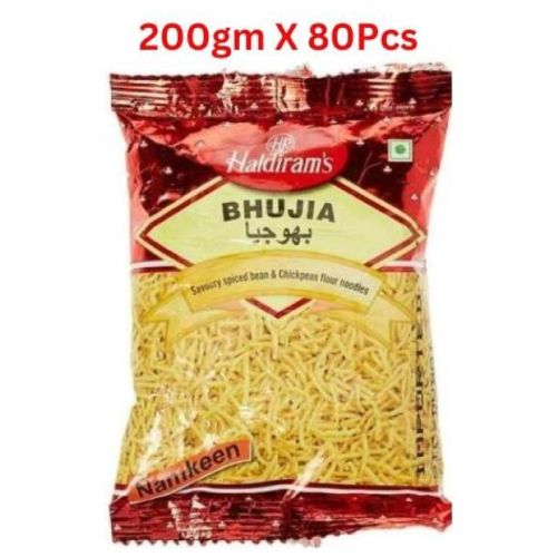 Haldirams Plain Bhujia 200 Gm Pack Of 80 (UAE Delivery Only)