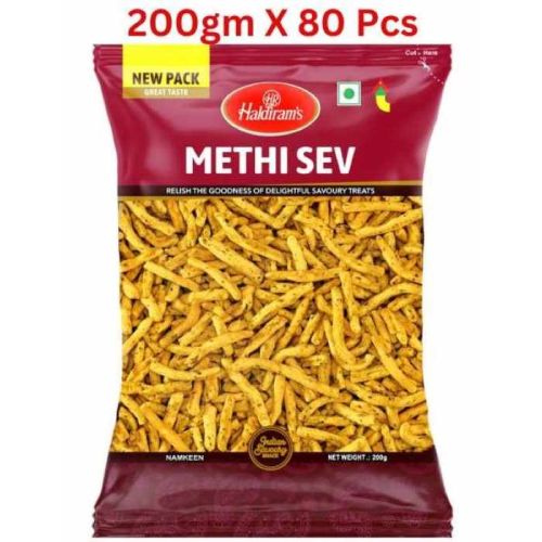 Haldirams Methi Sev 200 Gm Pack Of 80 (UAE Delivery Only)
