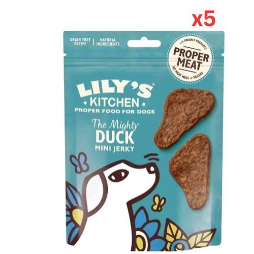 Lily'S Kitchen The Mighty Duck Mini Jerky Grain Free Dog Treats (70G) (Pack Of 5)