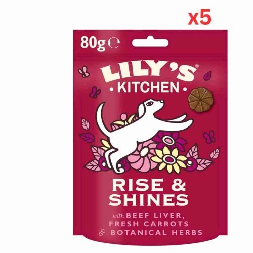 Lily'S Kitchen Organic Rise & Shine Bake Treats For Dogs (80G) (Pack Of 5)