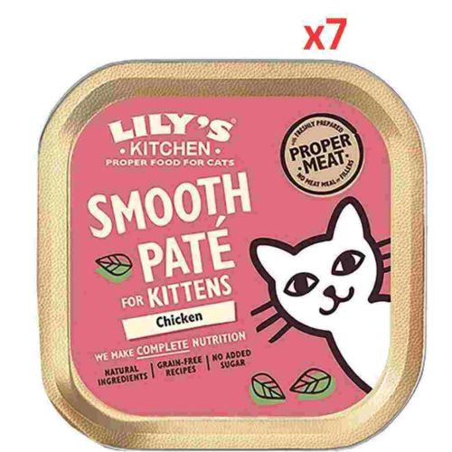 Lily'S Kitchen Chicken Paté Kitten Wet Food (85G) (Pack Of 7)