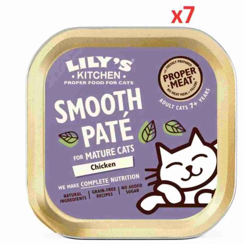 Lily'S Kitchen Chicken Paté For Mature Cats Wet Food (85G) (Pack Of 7)