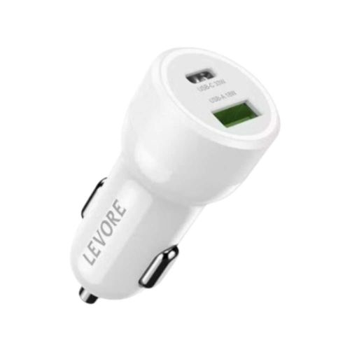 Levore Car Charger Power Delivery Pd 2 Ports 51w-(White)-(LGC121-WH)