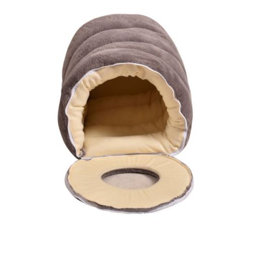 Pets Club Pet Bed Tunnel Made With Cotton For Dogs & Cats 50X33Cm -medium – Grey