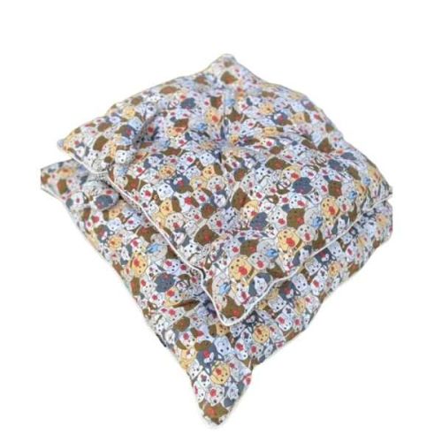 Coco Kindi Multicolored Animal Pattern Cushion with Bone Washable Cotton Bed For Dogs & Cats - Size 3