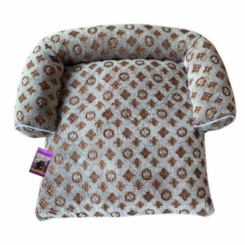 Coco Kindi Leopard Pattern Washable Fur Day Bed For Dogs & Cats - Size : 63 x 55 x 10cm