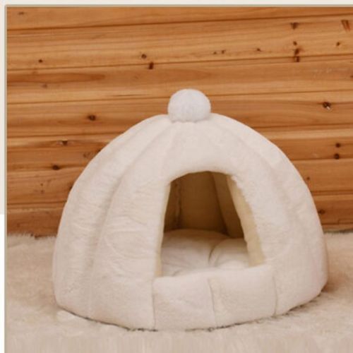 Pets Club Hooded Pet House Round With Soft Cotton Bed For Dogs & Cats