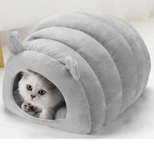 Pets Club Dog And Cat Tunnel Bed Made High Density Sponge - 45X40X35Cm – Medium – Grey