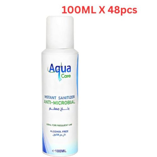 Aqua Care Hand Sanitizer Aerosol Spray Alcohol Free - 100ML x 48pcs 