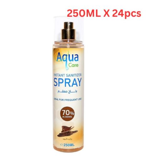 Aqua Care Hand Sanitizer Liquid Spray Oud - 250ML x 24pcs