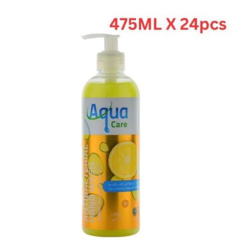 Aqua Care Antibacterial Hand Wash Lime - 475ML x 24pcs