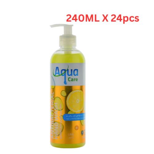 Aqua Care Antibacterial Hand Wash Lime - 240ML x 24pcs