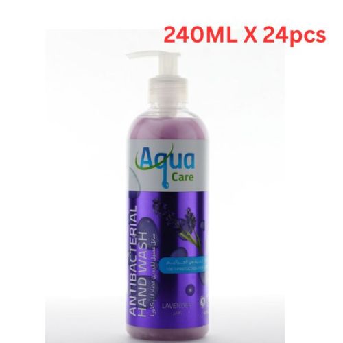 Aqua Care Antibacterial Hand Wash Lavender - 240ML x 24pcs