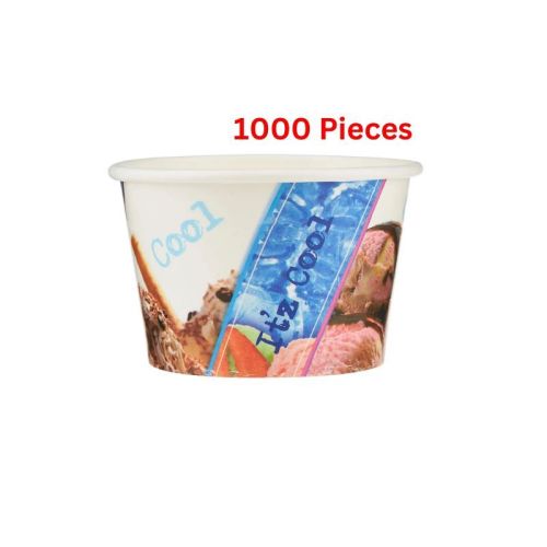 Hotpack 250ml Paper Ice Cream Cup Without Lid  1000 Pieces - ICB250