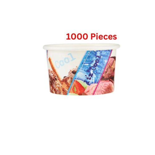 Hotpack 80ml Paper Ice Cream Cup Without Lid 1000 Pieces - ICB80