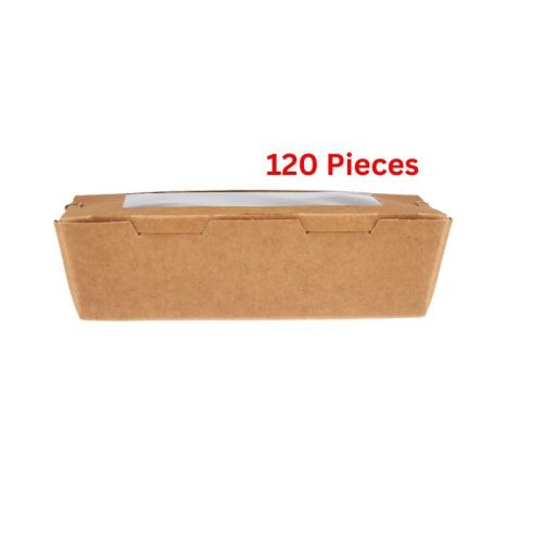 Hotpack Kraft Lunch Box With Window -120 Pieces