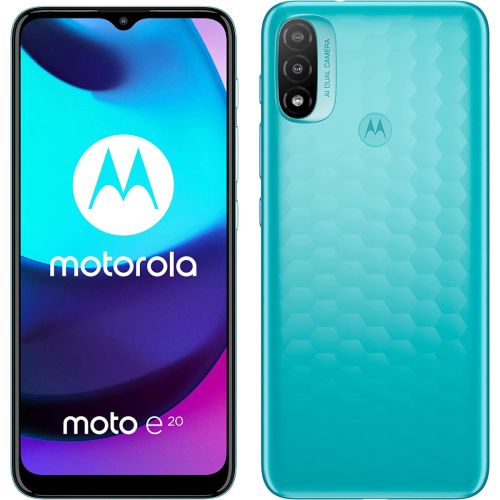 Motorola E20, 32GB, 2GB, 4G, Coastal Blue