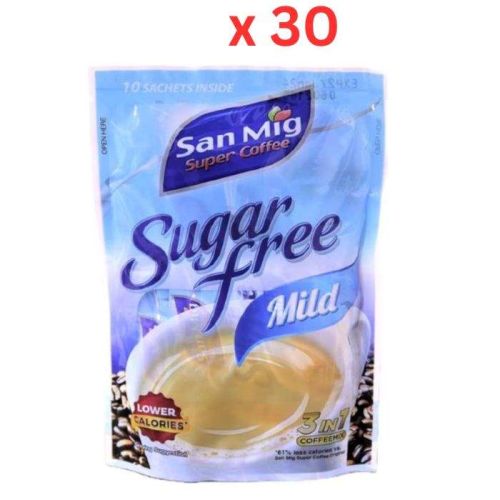 San Mig Super Coffeemix 3 In 1 Sugar Free Original (10*7Gm) 70Gm Pack Of 30 (UAE Delivery Only)