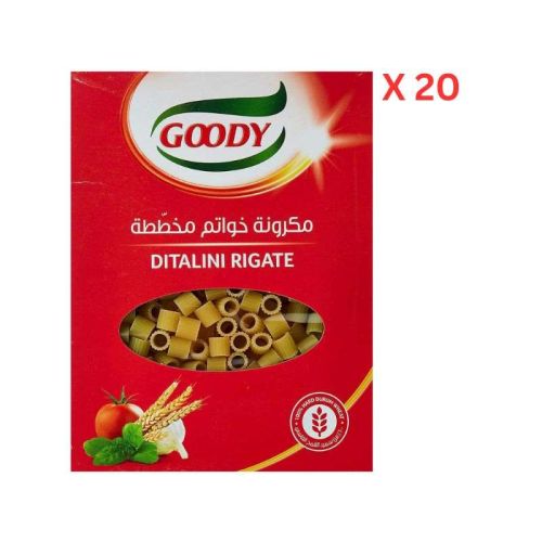 Goody Ditalini Rigate Pasta Shape No 10 500 gm Carton of 20 Packs